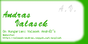 andras valasek business card